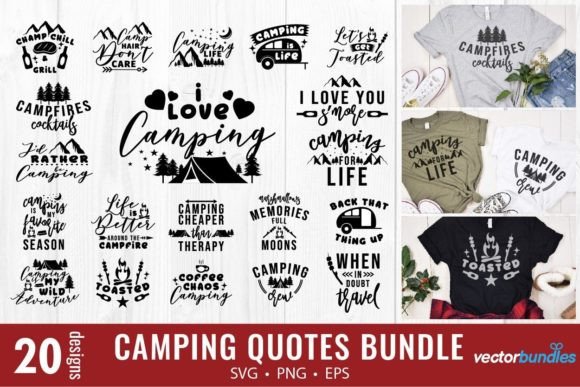 Camping Lettering Bundles Quote SVG Review for Real Projects