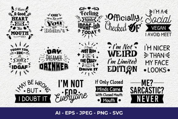 Funny Sarcastic Quote SVG Bundle Review for Real Projects